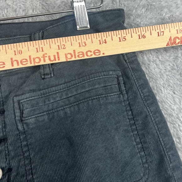 American Eagle Pants Womens 10 Gray Corduroy Flare Super High Rise Button Fly - Picture 11 of 13